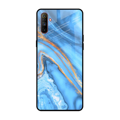 Vibrant Blue Marble Glossy Case for Realme C3