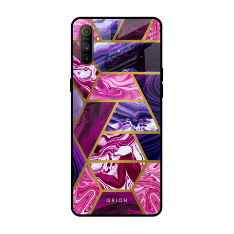 Electroplated Geometric Marble Glossy Case for Realme C3