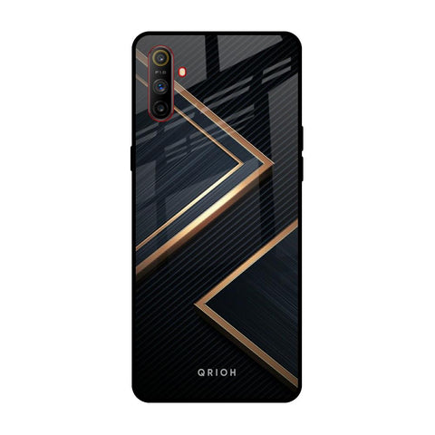 Sleek Golden & Navy Glossy Case for Realme C3