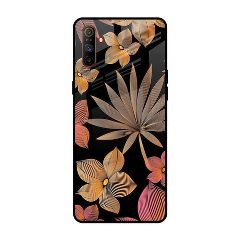Lines Pattern Flowers Glossy Case for Realme C3