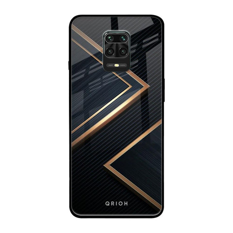 Sleek Golden & Navy Glossy Case for Poco M2 Pro
