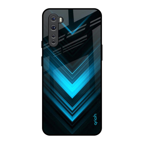 Vertical Blue Arrow Glossy Case For OnePlus Nord