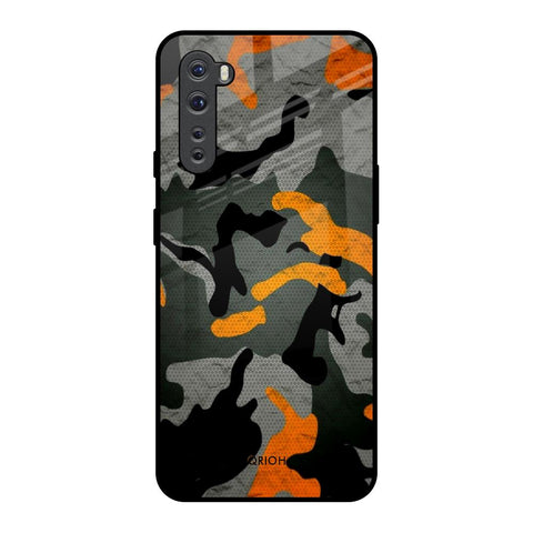 Camouflage Orange Glossy Case For OnePlus Nord