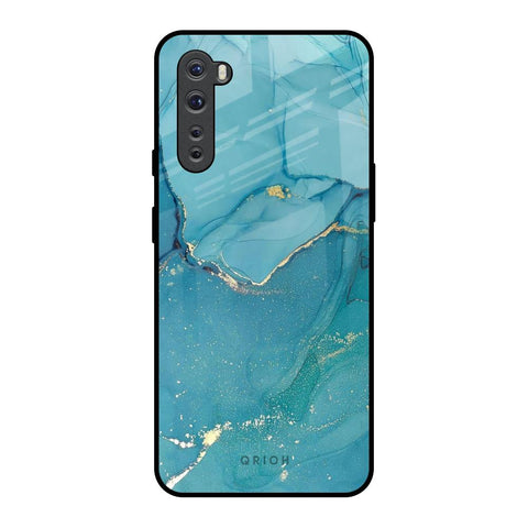 Blue Golden Glitter Glossy Case for OnePlus Nord