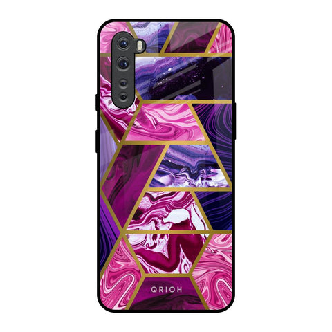 Electroplated Geometric Marble Glossy Case for OnePlus Nord