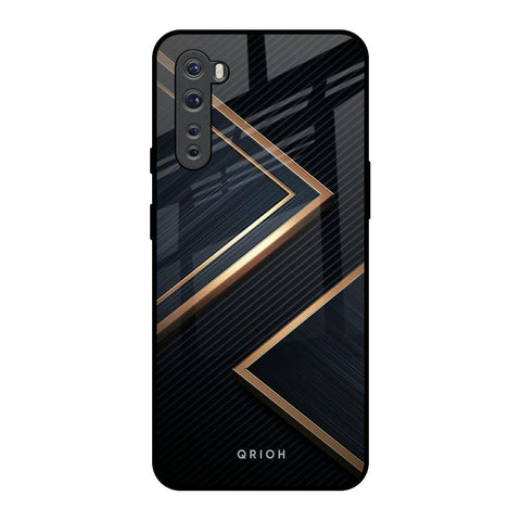 Sleek Golden & Navy Glossy Case for OnePlus Nord