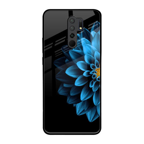 Half Blue Flower Glossy Case for Redmi 9 prime