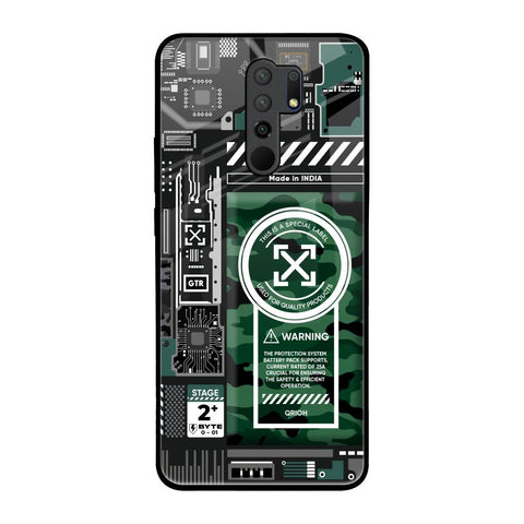 Green Camo Circuit Glossy Case for Redmi 9 prime