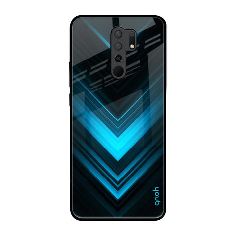 Vertical Blue Arrow Glossy Case For Redmi 9 prime