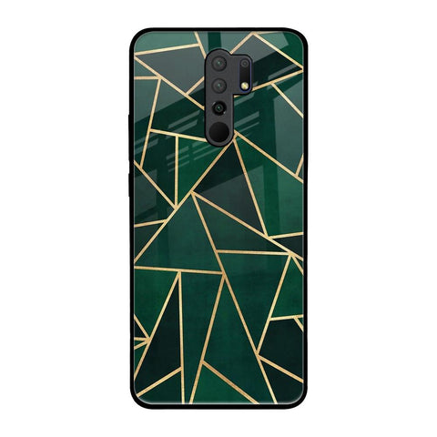 Abstract Green Glossy Case For Redmi 9 prime