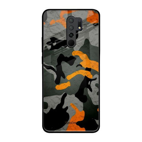 Camouflage Orange Glossy Case For Redmi 9 prime