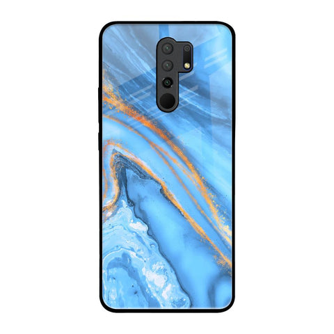 Vibrant Blue Marble Glossy Case for Redmi 9 prime