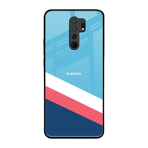 Pink & White Stripes Glossy Case For Redmi 9 prime