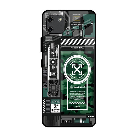 Green Camo Circuit Glossy Case for Realme C11