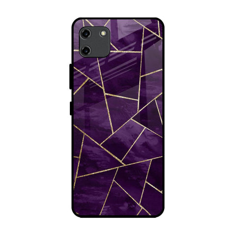 Geometric Purple Glossy Case For Realme C11