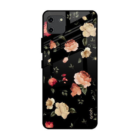 Black Spring Floral Glossy Case for Realme C11