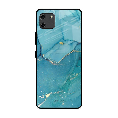 Blue Golden Glitter Glossy Case for Realme C11