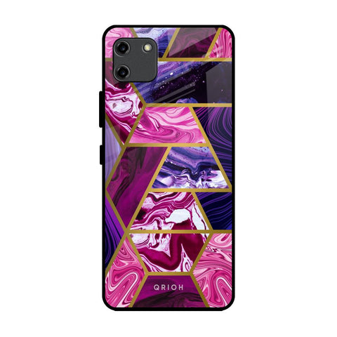 Electroplated Geometric Marble Glossy Case for Realme C11