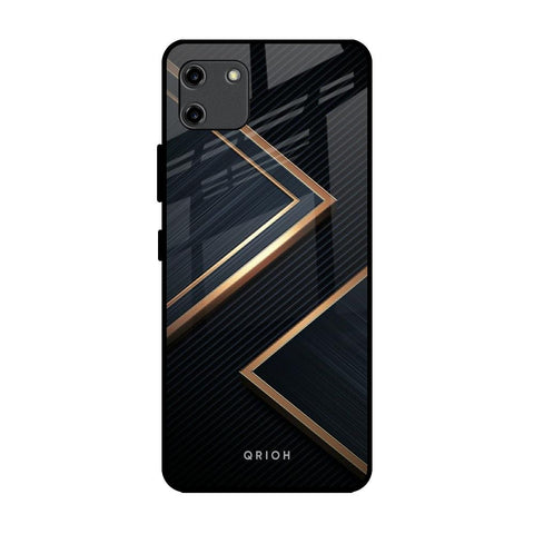 Sleek Golden & Navy Glossy Case for Realme C11