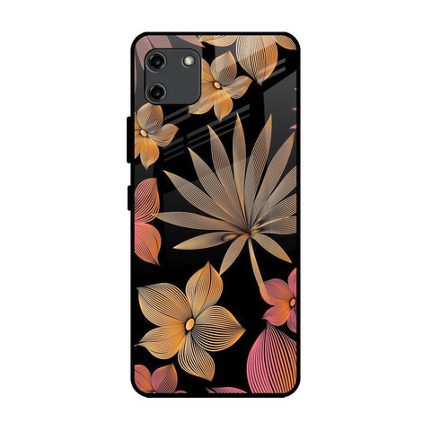 Lines Pattern Flowers Glossy Case for Realme C11