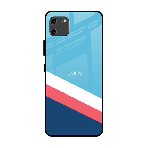 Pink & White Stripes Glossy Case For Realme C11