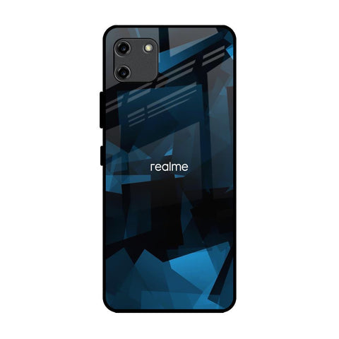 Polygonal Blue Box Glossy Case For Realme C11
