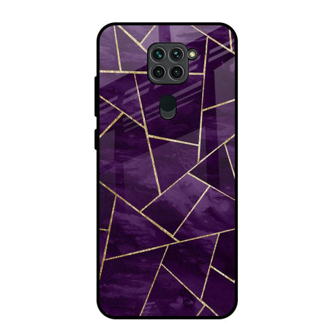 Geometric Purple Glossy Case For Redmi Note 9