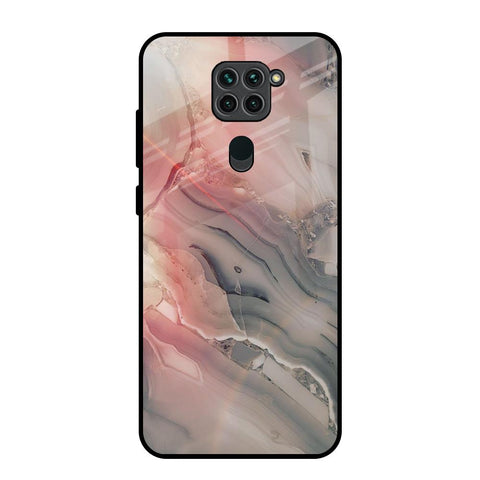 Pink And Grey Marble Glossy Case For Redmi Note 9