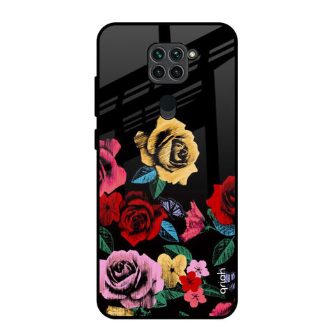 Floral Decorative Glossy Case For Redmi Note 9