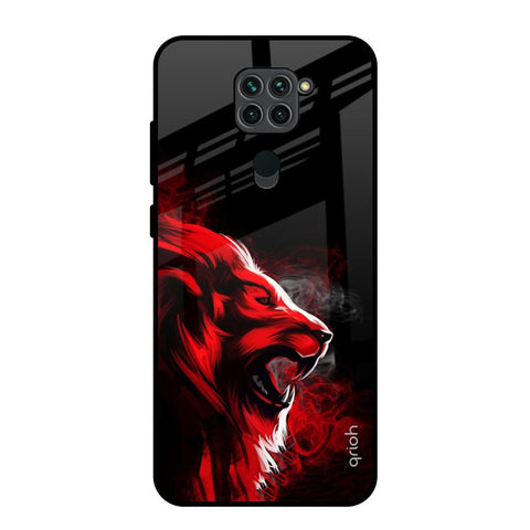 Red Angry Lion Glossy Case for Redmi Note 9