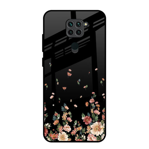 Floating Floral Print Glossy Case for Redmi Note 9