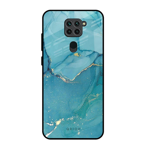 Blue Golden Glitter Glossy Case for Redmi Note 9