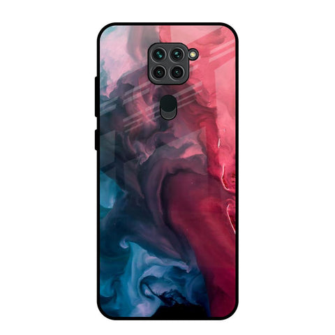 Blue & Red Smoke Glossy Case for Redmi Note 9