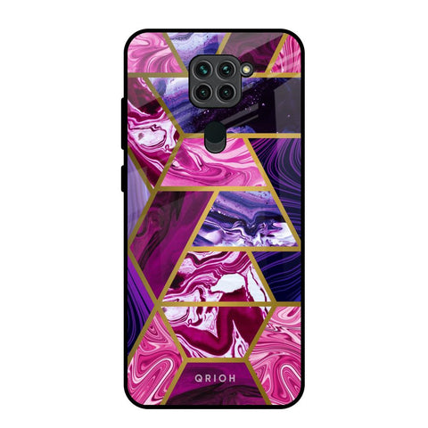 Electroplated Geometric Marble Glossy Case for Redmi Note 9