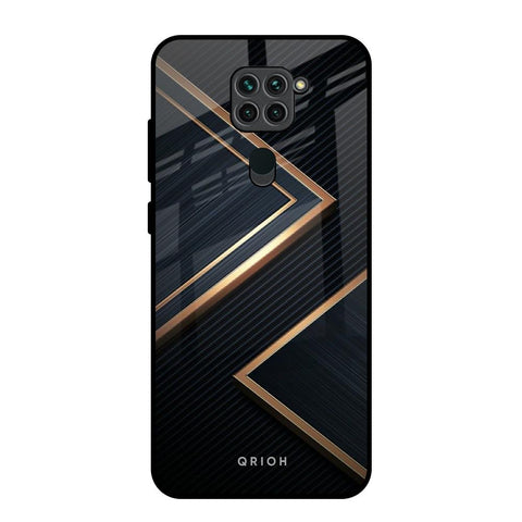 Sleek Golden & Navy Glossy Case for Redmi Note 9