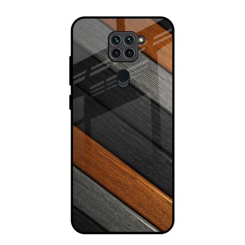 Tri Color Wood Glossy Case for Redmi Note 9