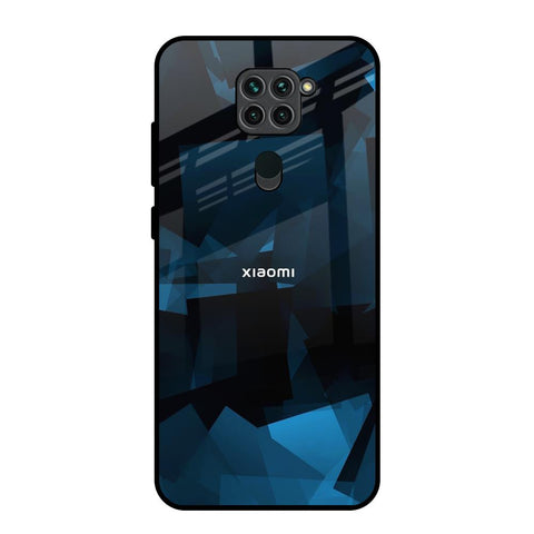 Polygonal Blue Box Glossy Case For Redmi Note 9
