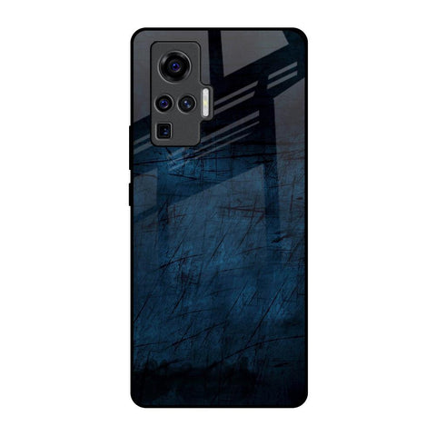 Dark Blue Grunge Glossy Case for Vivo X50 Pro