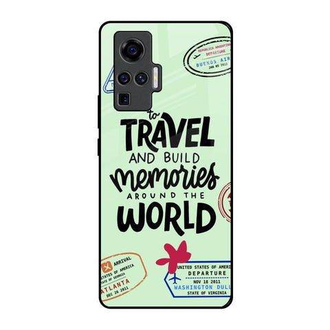 Travel Stamps Glossy Case for Vivo X50 Pro