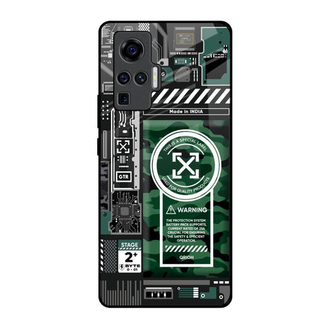 Green Camo Circuit Glossy Case for Vivo X50 Pro
