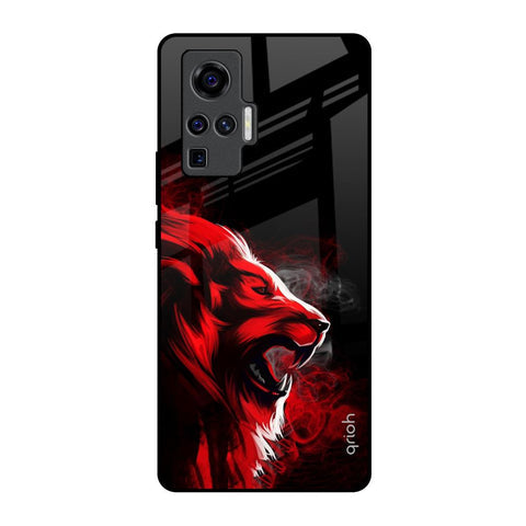 Red Angry Lion Glossy Case for Vivo X50 Pro