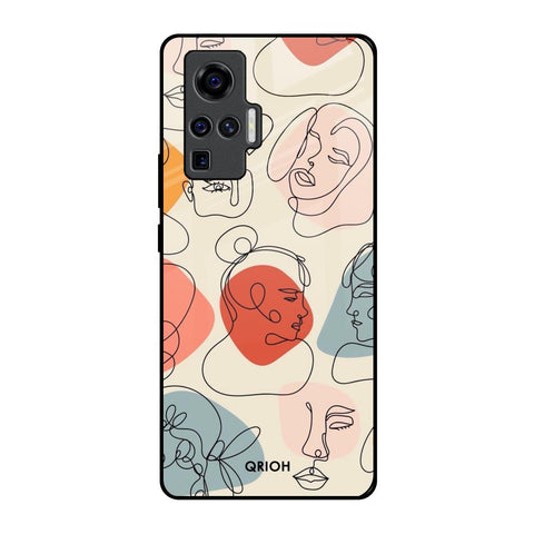 Abstract Faces Glossy Case for Vivo X50 Pro
