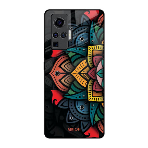 Retro Gorgeous Flower Glossy Case for Vivo X50 Pro