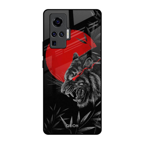 Red Moon Tiger Glossy Case for Vivo X50 Pro