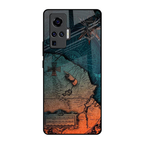 Geographical Map Glossy Case for Vivo X50 Pro