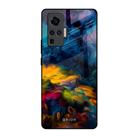 Multicolor Oil Painting Glossy Case for Vivo X50 Pro