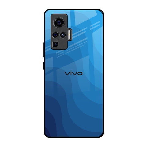 Blue Wave Abstract Glossy Case for Vivo X50 Pro