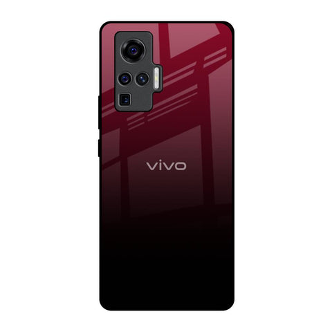 Wine Red Glossy Case For Vivo X50 Pro