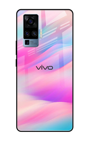 Colorful Waves Glossy case for Vivo X50 Pro