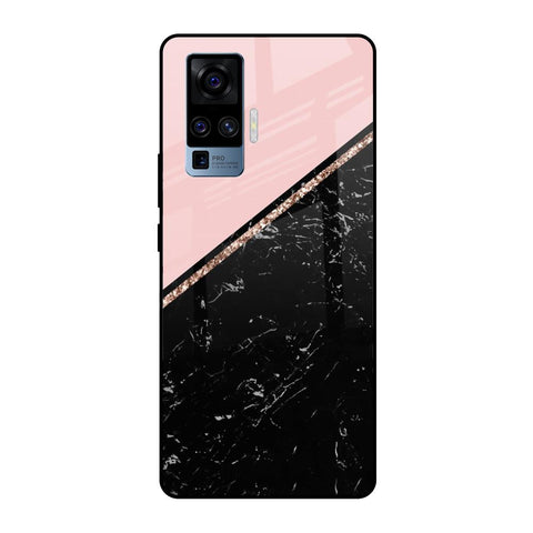 Marble Texture Pink Glossy Case For Vivo X50 Pro